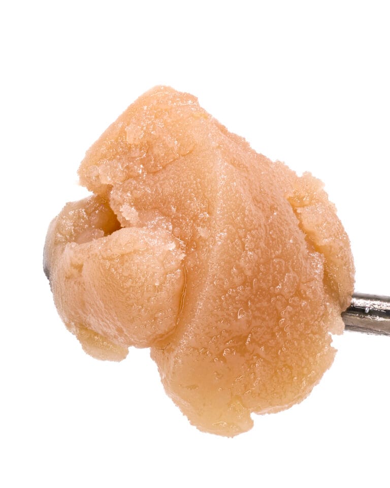 Moroccan Peaches Live Rosin Badder by Goldflower hybrid solventless concentrate